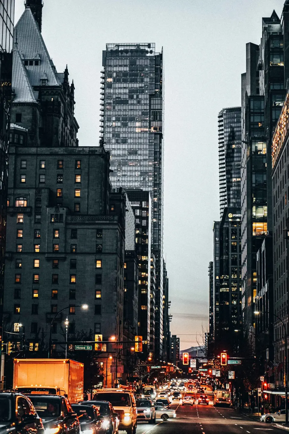 Vnc Street. Architecture, reflection, available light.