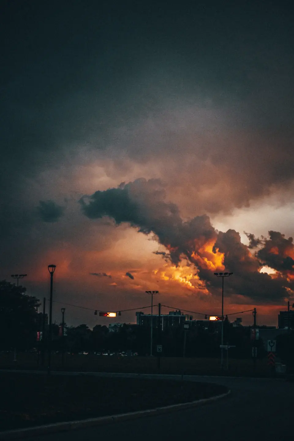 York Stormy Sunset. Landscape, weather, distance.
